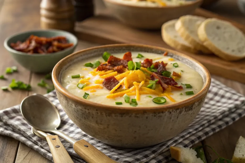 Creamy Baked Potato Soup Bowl