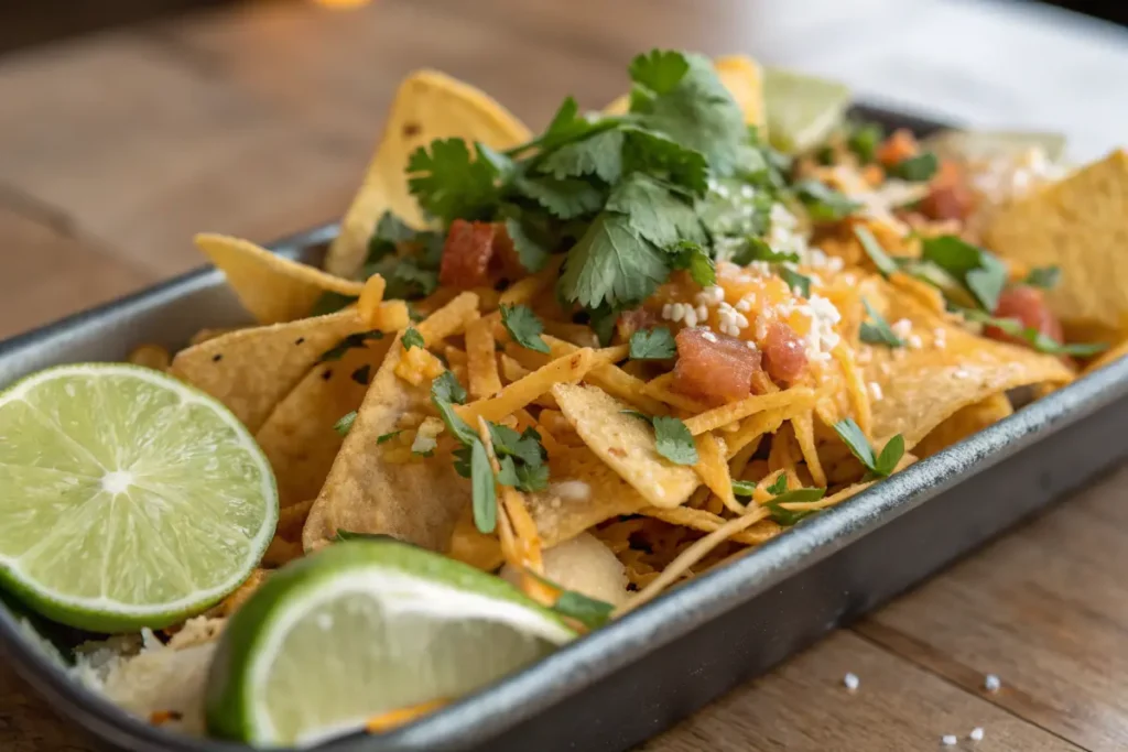 Close-up of frios and garnishes