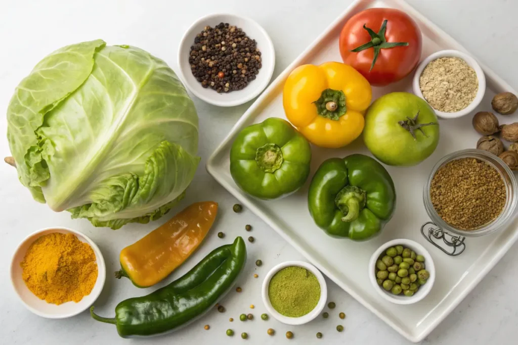 Fresh vegetables for chow chow preparation