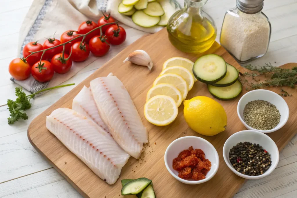 Ingredients for Trader Joe’s fish recipe