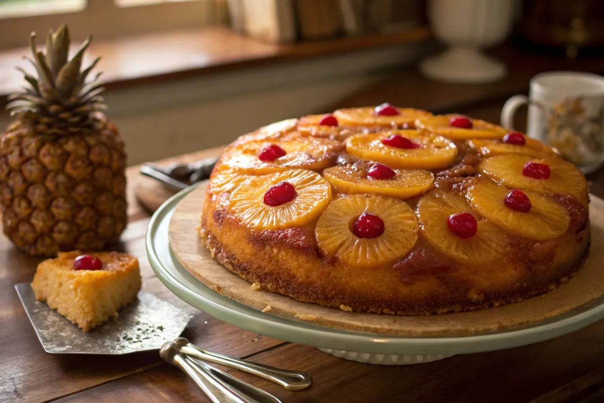 Fresh pineapple slices showing texture and color, illustrating what pineapple does in baking.