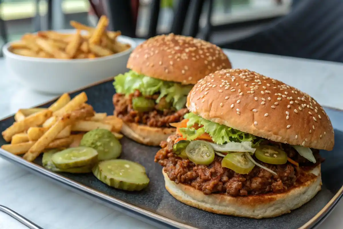 Big Mac Sloppy Joes on a sesame bun with lettuce and special sauce