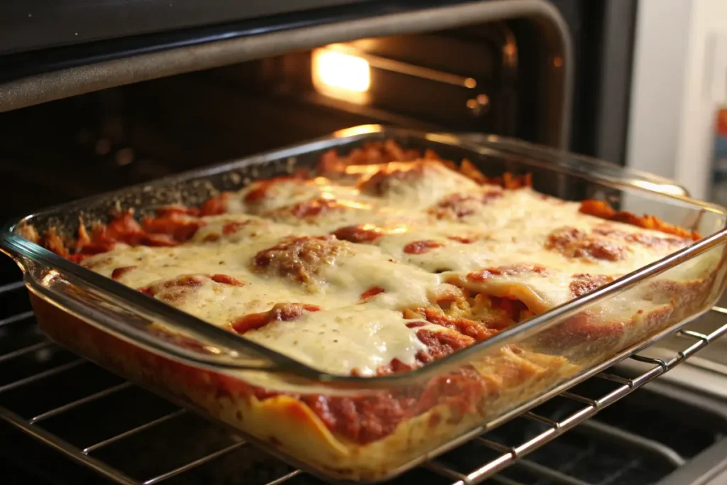 Baking ravioli lasagna