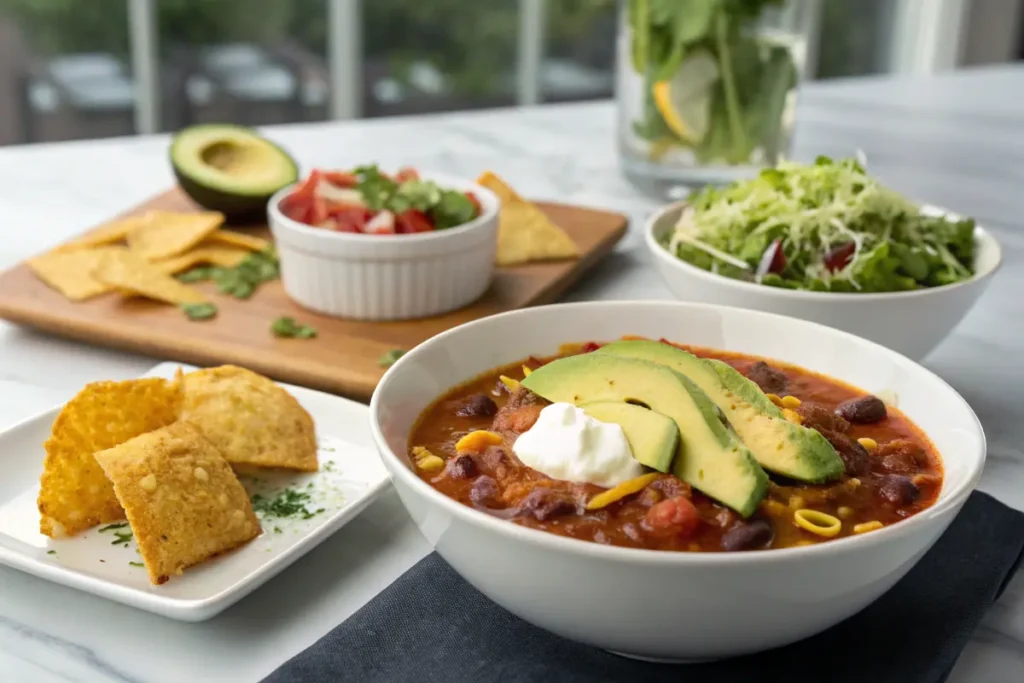 Taco soup frios serving ideas