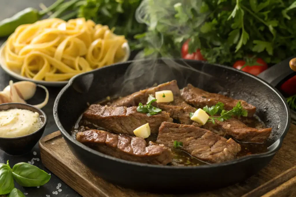 Beef Alfredo in Creamy Parmesan Sauce