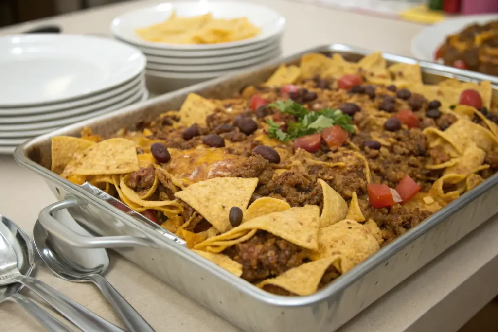 Walking taco casserole recipe for gatherings