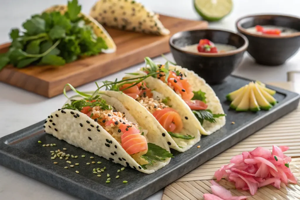 plating sushi taco ideas