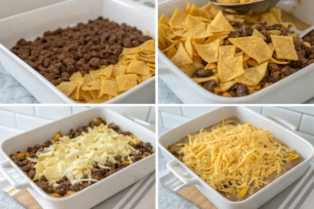 Building a walking taco casserole recipe