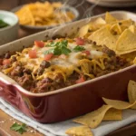 Delicious taco casserole with fritos