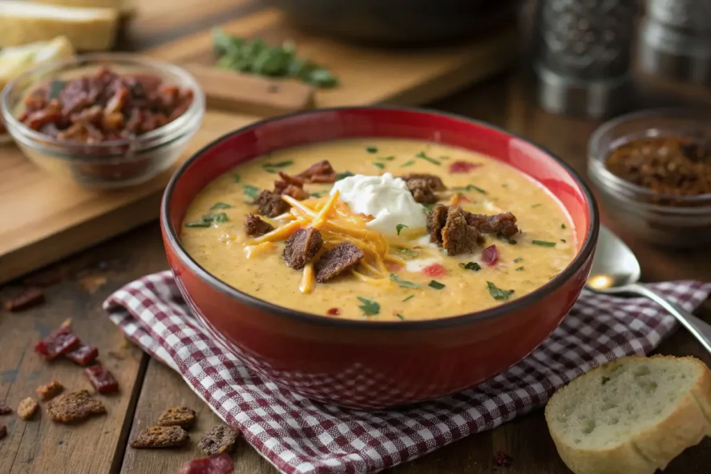 cheeseburger soup with extra cheese