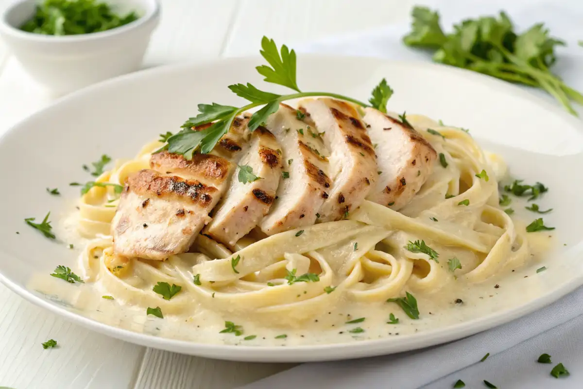 creamy Alfredo pasta