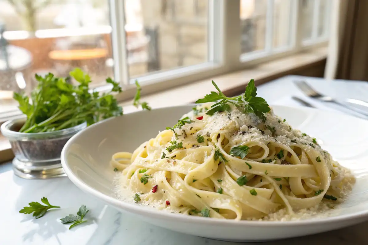 creamy fettuccine Alfredo