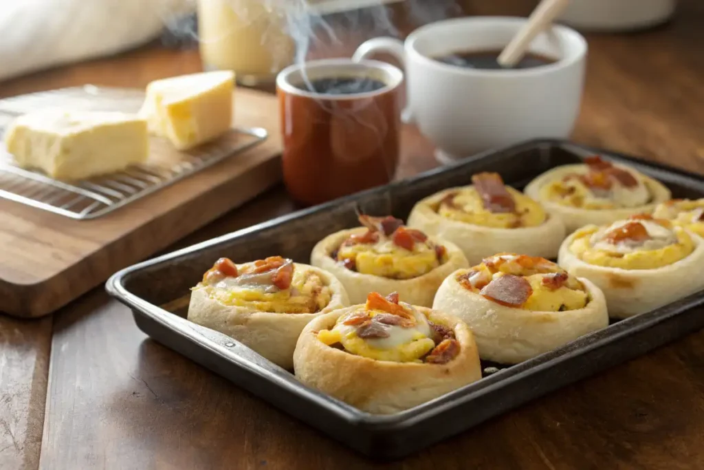 pizza rolls filled with eggs