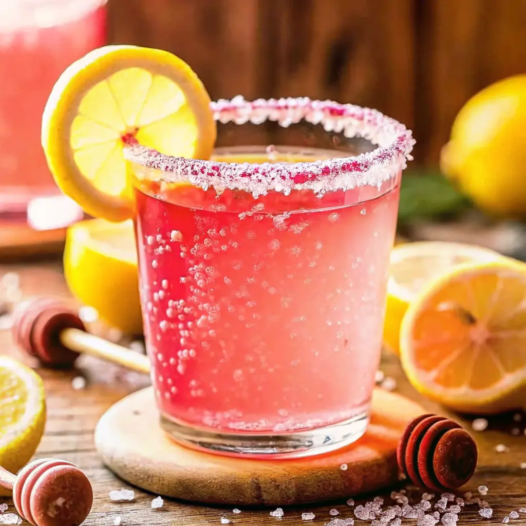 Pink salt weight loss drink with lemon and honey