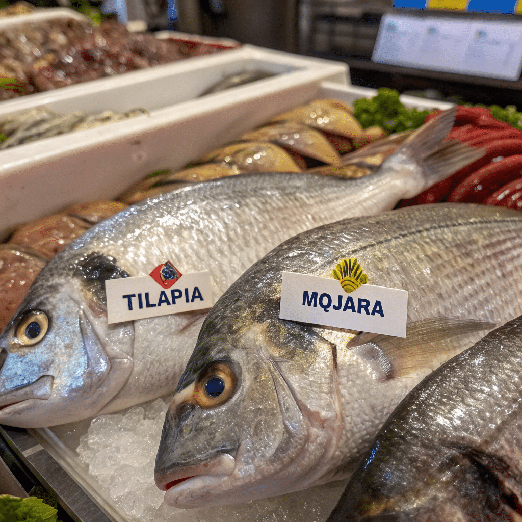 Mojarra vs tilapia fish comparison at a Latin market