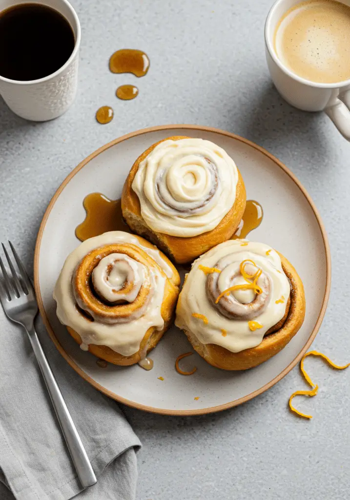 Frosting options for pumpkin cinnamon rolls