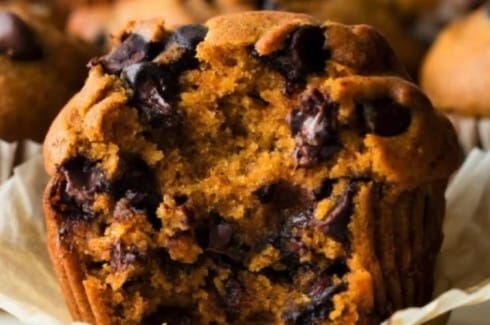 Pumpkin chocolate chip muffins
