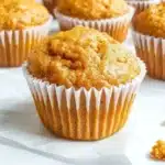 Healthy Greek Yogurt Pumpkin Muffins baked with nutritious ingredients.
